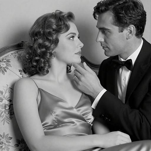 Romantic Black-and-White Photography Scene