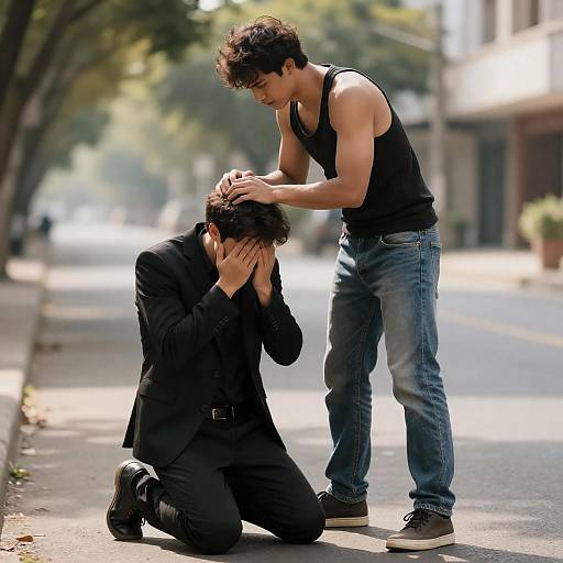 Tense Encounter in Outdoor Setting