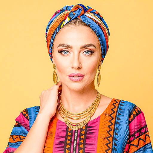 Vibrant Portrait of a Woman in Color
