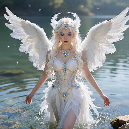 Luminous Angel Above Crystal Lake