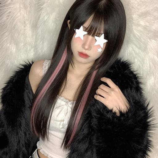 Stylish Portrait with Star Stickers