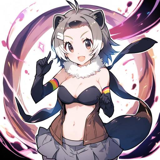 Illustration of American beaver (kemono friends), kemono friends in the style of Tokiame