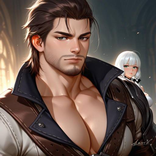 Illustration of Adventurer (ff14), final fantasy in the style of Aleriia v