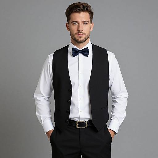 Realistic Man in Waistcoat Costume