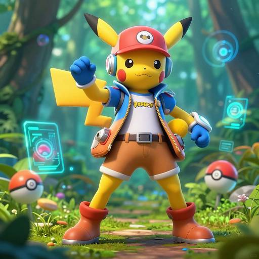 Futuristic Pokemon Trainer AI Design