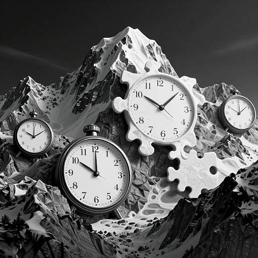 Surreal Clock Mountain Puzzle