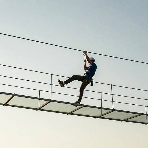 Golden Hour Parkour Skybridge Ascent