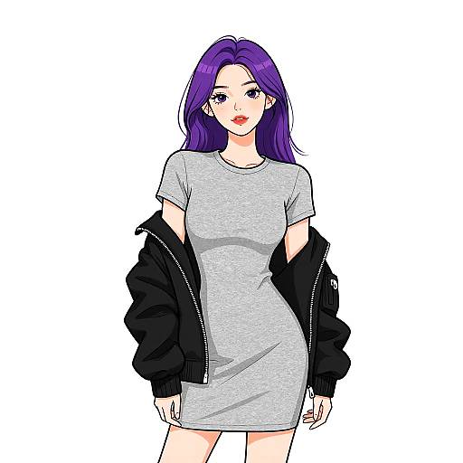 Casual Streetwear Woman Portrait