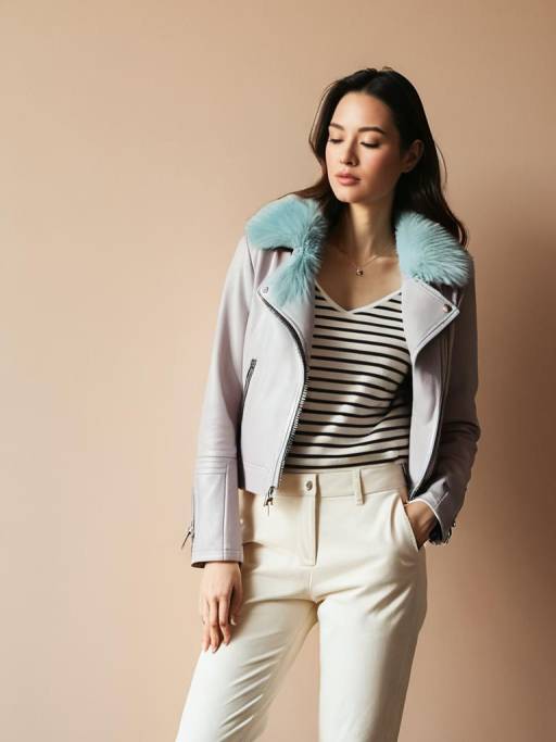 Casual Chic Woman in Biker Fashion