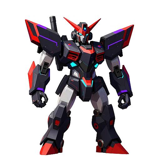 Bold Geometric Mechashot Devil Emblem