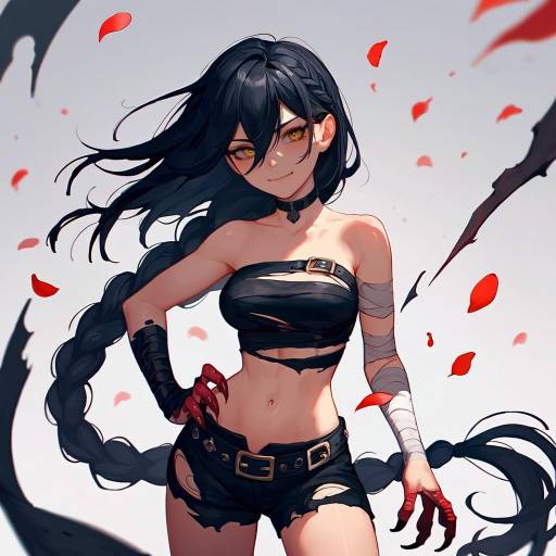Enchanting Girl with Torn Fashion