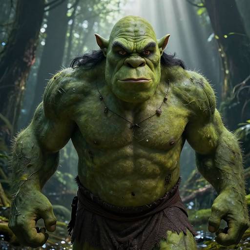 Epic Muscular Green Ogre Portrait