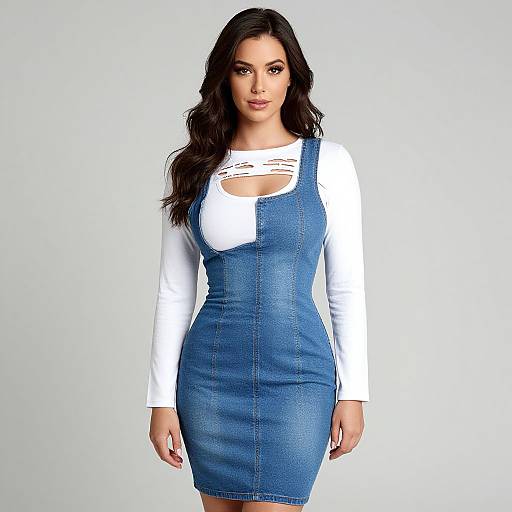 Casual Denim Overall Dress Look