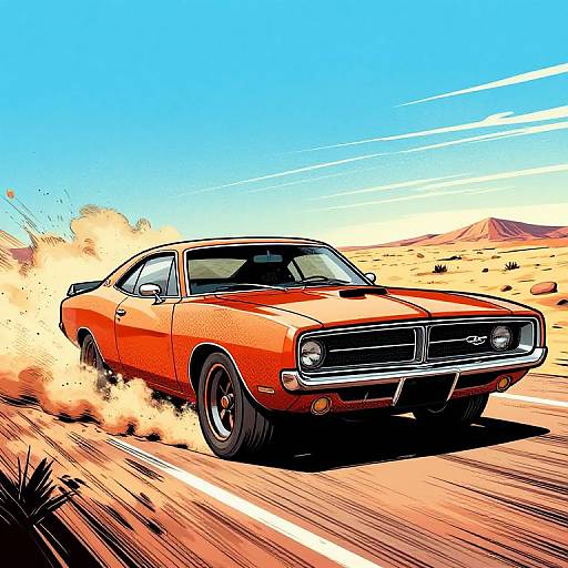 Vintage Dodge Charger SRT Comic