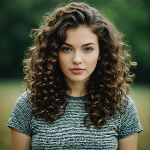 Realistic Portrait of a Girl with Waves