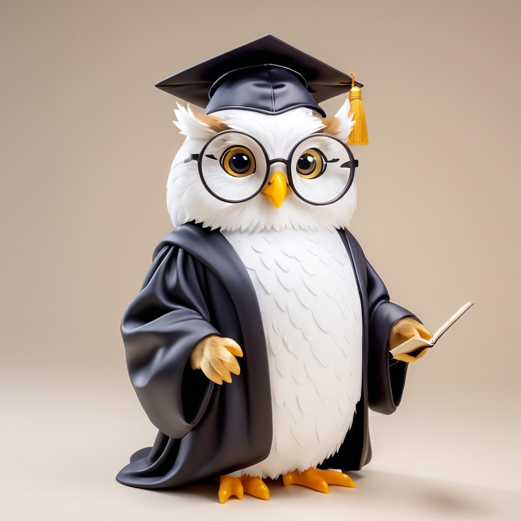 Wise Owl in Academic Attire Animation