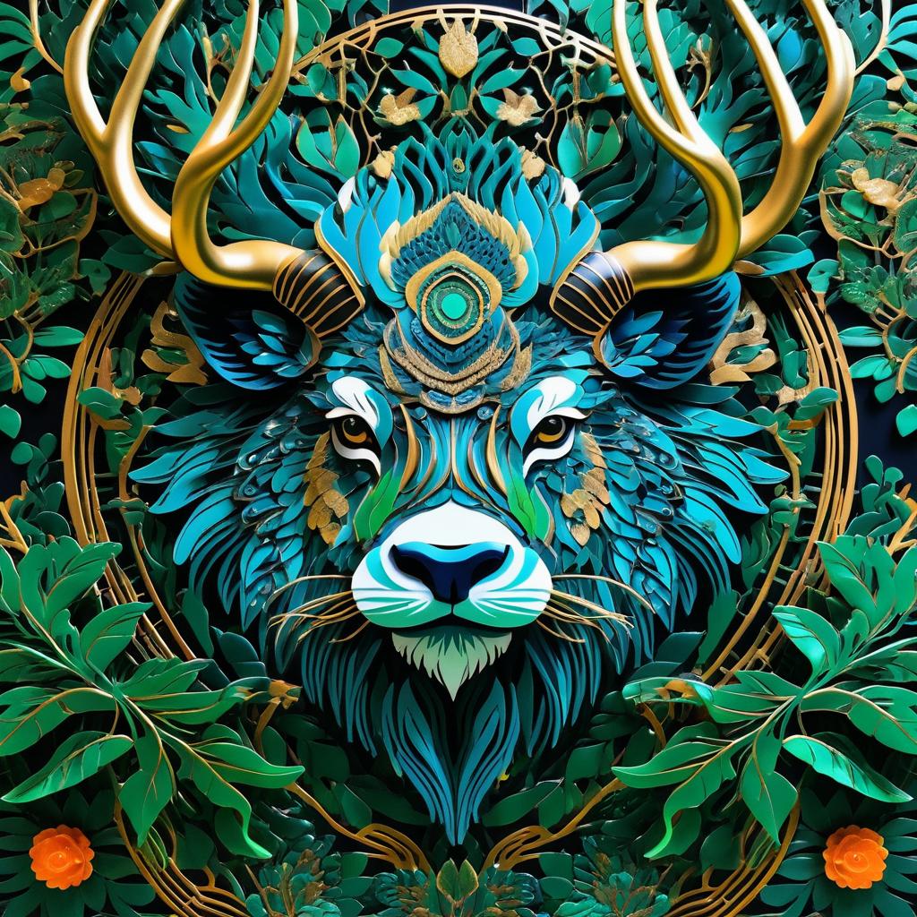 Intricate Biopunk Wildlife Art Exploration