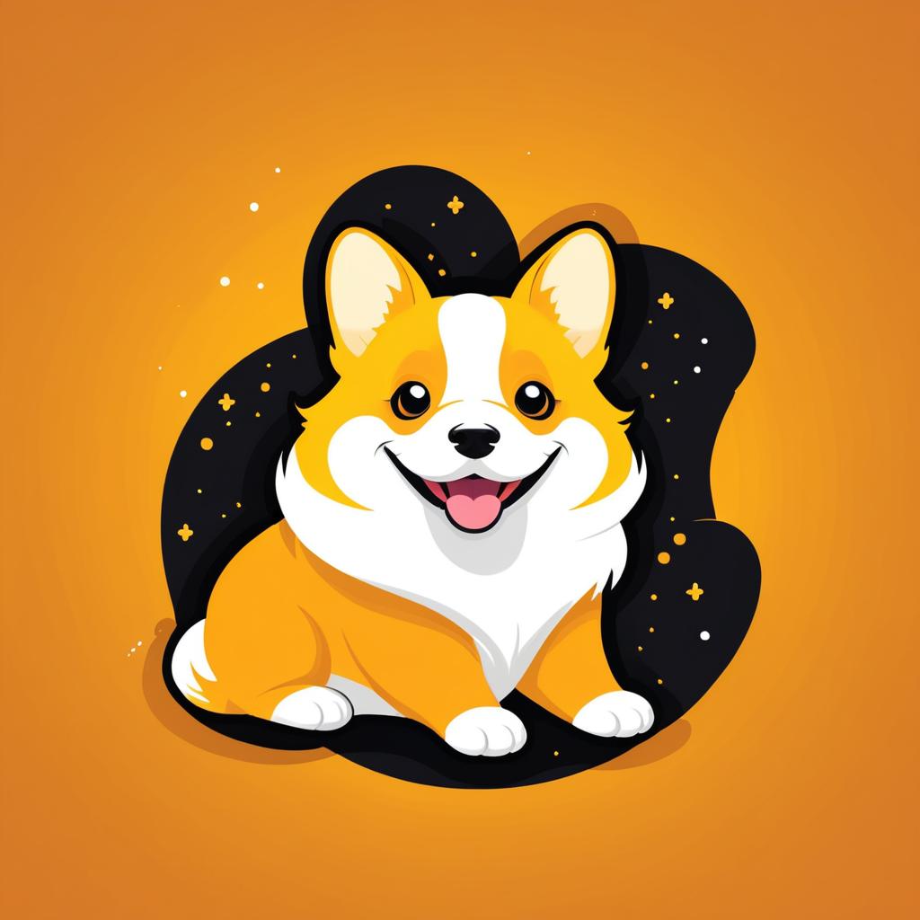 Cute Corgi Vector T-Shirt Design