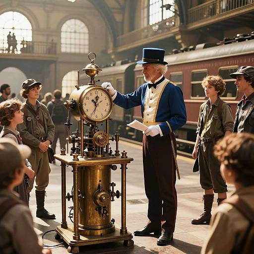 Steampunk Conductor Reveals Timekeeping Mechanics