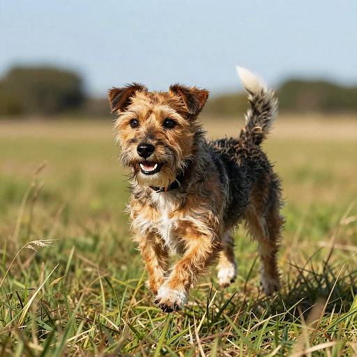 Energetic Jack Russell Terrier in Field