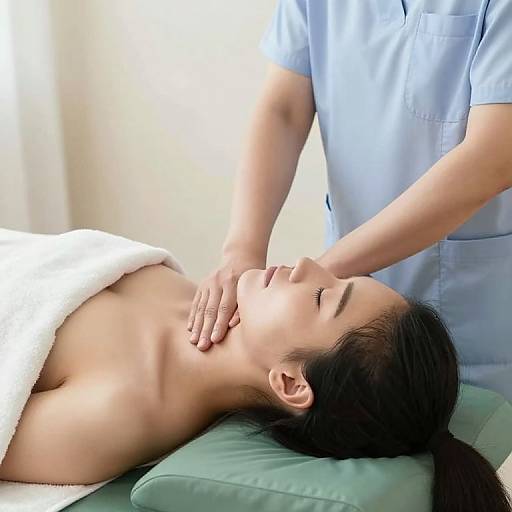 Therapist Giving Gentle Neck Massage