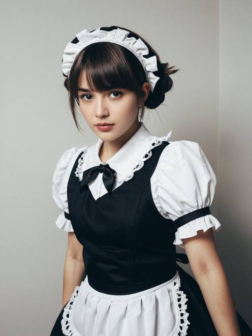 Stylish Boy in French Maid Cosplay