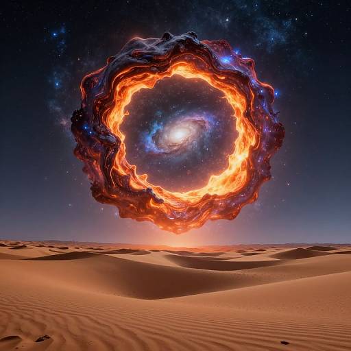 Otherworldly Molten Rock Galaxy Ring