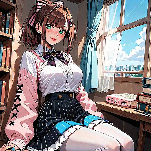 Suzuhara Lulu Library Sunset Portrait