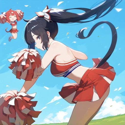 Cheerleader Hestia in Action