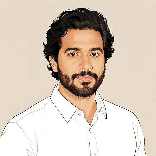 Minimalist Digital Portrait of Latinx Man