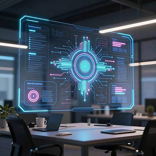 Futuristic Tech Interface AI Art