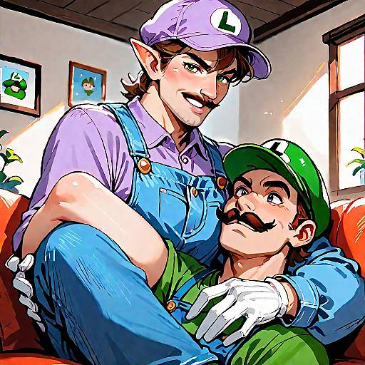 Seductive Scissorhold: Luigi vs Waluigi