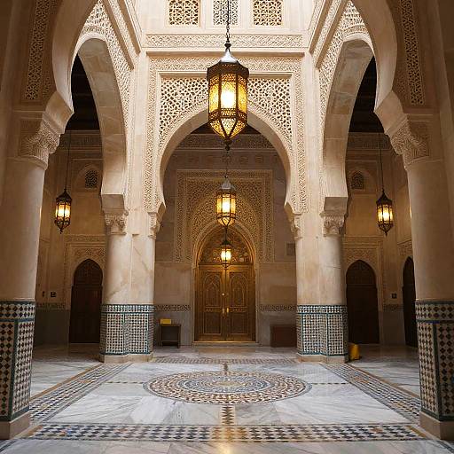 Opulent Middle Eastern Palace Interior