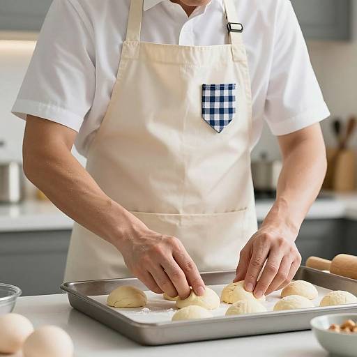 Photorealistic Chef Baking in Bright Kitchen
