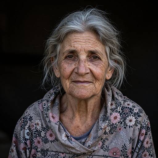 Portrait of Resilient Elderly Woman