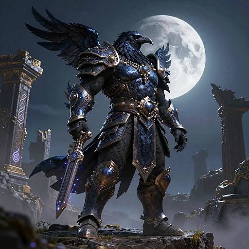 Raven Warrior Leader on Mystic Cliff