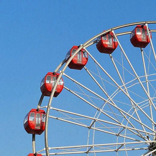 Vibrant Ferris Wheel Under Blue Sky