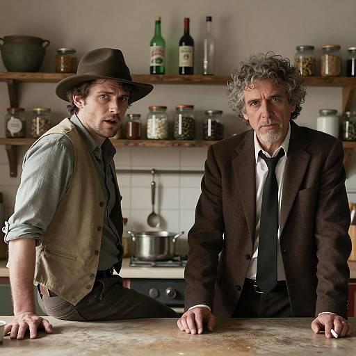 Rustic Kitchen Portrait of Two Men