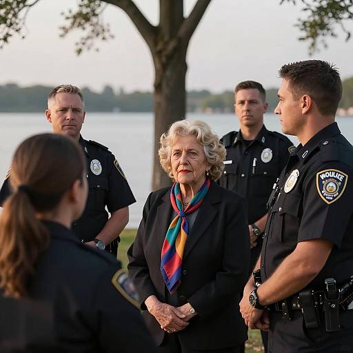 Outdoor Family Gathering by the Lake