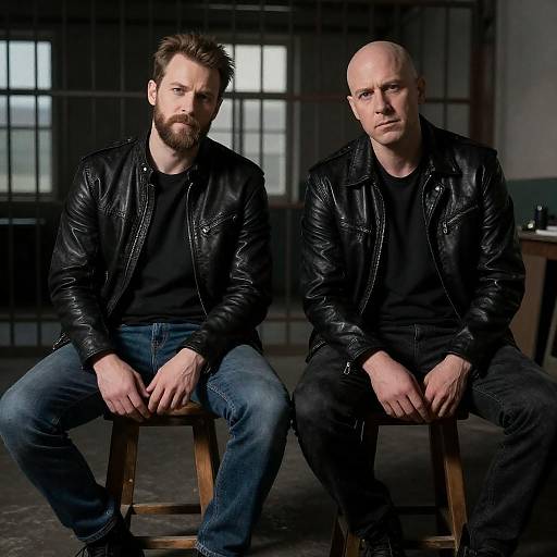 Gritty Industrial Portrait of Two Men