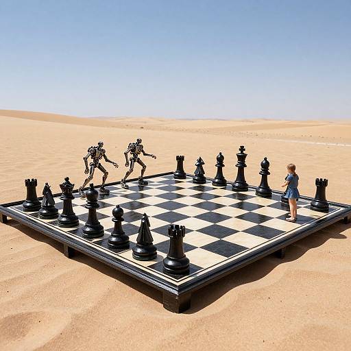 Giant Automaton Chess in Desert