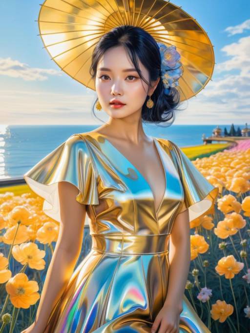 Elegant Chic in Holographic Splendor