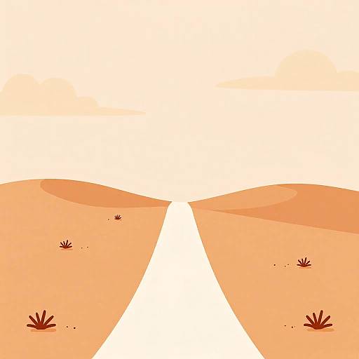 Minimalist Peaceful Desert Scene