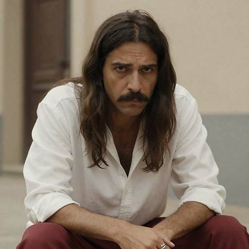 Middle-Aged Man with Intense Gaze