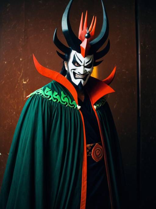 Realistic Man in Aku Cosplay Costume