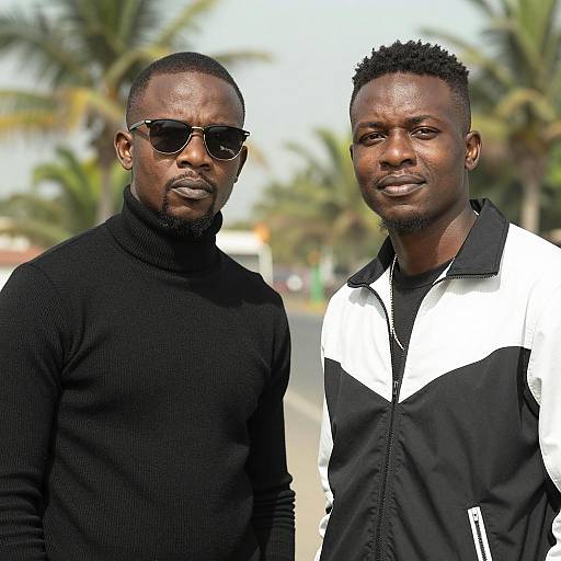 Two Stylish African-American Men Portrait