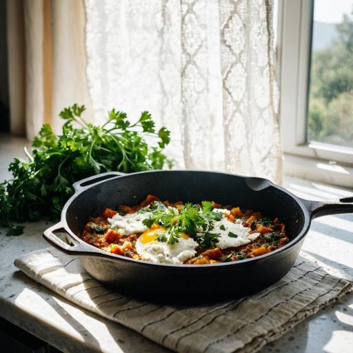 Rustic Skillet Shakshuka Morning Light