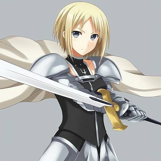 Illustration of Clare (claymore), claymore (series) in the style of Komori kuzuyu