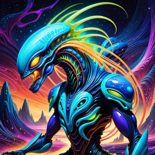 Surreal Bioluminescent Alien Creature Art Surreal Bioluminescent Alien Creature Art