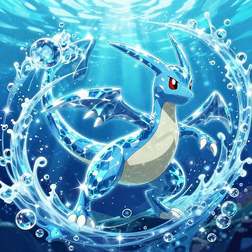 Mystical Underwater Pokemon Crystal Art